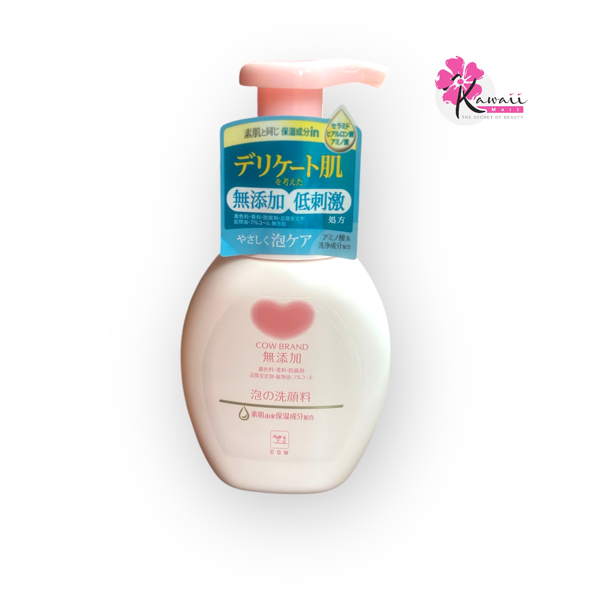 Cow Brand Additive-Free Foaming Facial Cleanser with Pump(160ml)