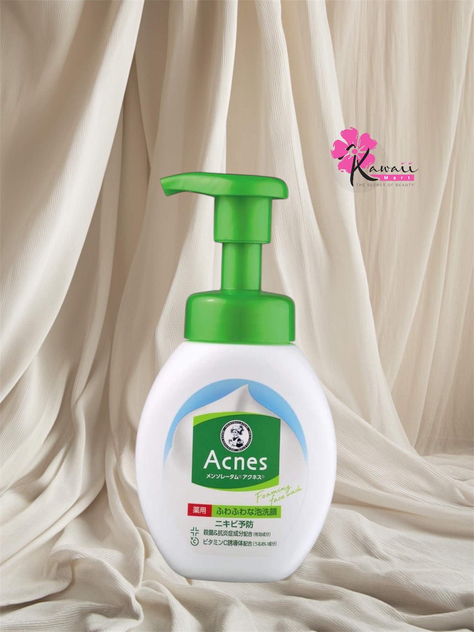 Acnes Mentholatum Acne Prevention Medicated Cream Cleansing foam pump(160ml)